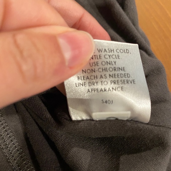 Eileen fisher women sustainable organic cotton funnel neck jacket sz L gray - Picture 9 of 9